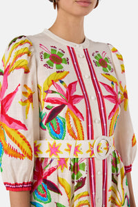 Gorman NZ - Papaya Palm Long Shirt Dress - print