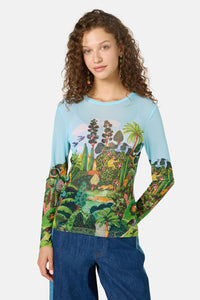 Gorman NZ - Royal Garden Mesh Top - print