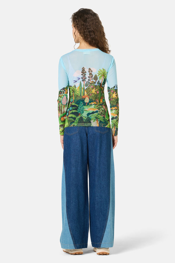 Gorman NZ - Royal Garden Mesh Top - print