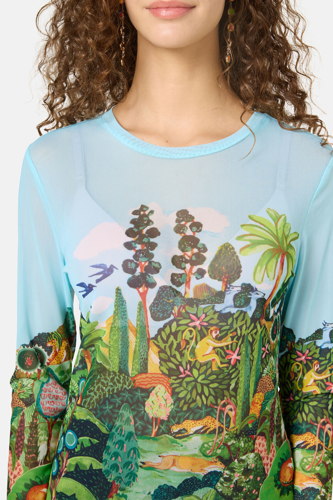 Gorman NZ - Royal Garden Mesh Top - print