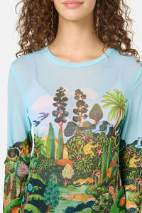 Gorman NZ - Royal Garden Mesh Top - print