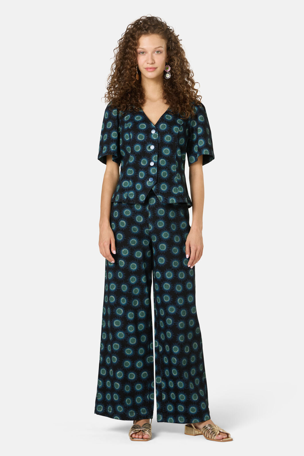Gorman NZ - Royal Spot Denim Top - print