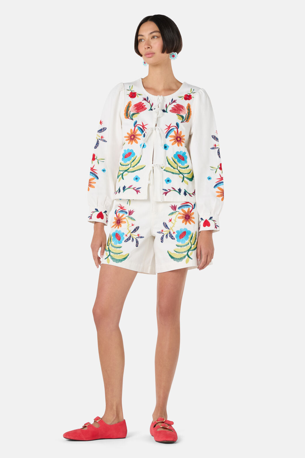Gorman NZ - Little Things Denim Tie Jacket - cream