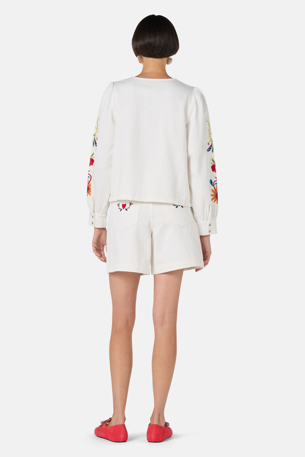 Gorman NZ - Little Things Denim Tie Jacket - cream