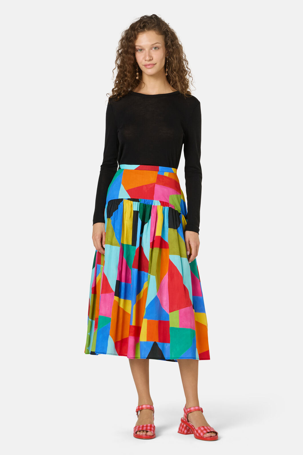 Gorman NZ - Abstract Symphony Midi Skirt - print