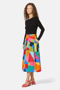 Gorman NZ - Abstract Symphony Midi Skirt - print