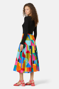 Gorman NZ - Abstract Symphony Midi Skirt - print