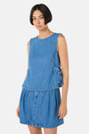 Gorman NZ - Bowtiful Denim Tank - mid-blue