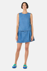 Gorman NZ - Bowtiful Denim Tank - mid-blue