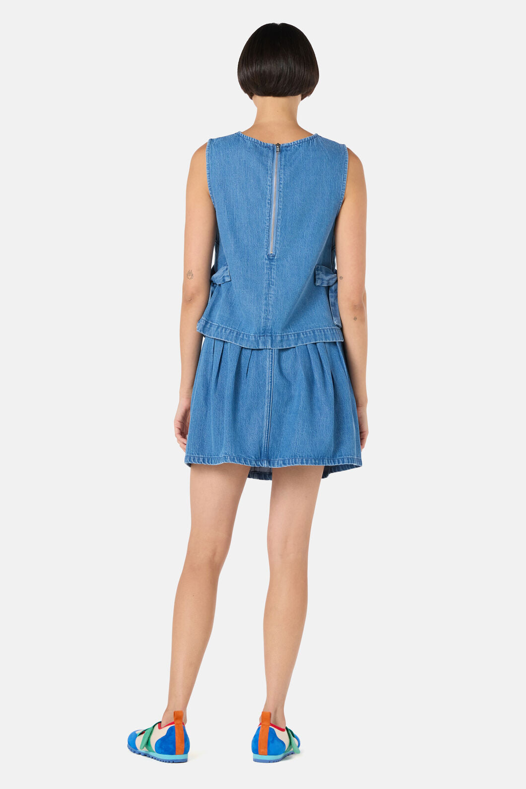 Gorman NZ - Bowtiful Denim Tank - mid-blue