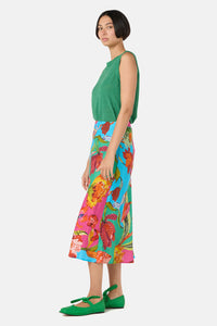 Gorman NZ - Elara Print Linen Midi Skirt - print