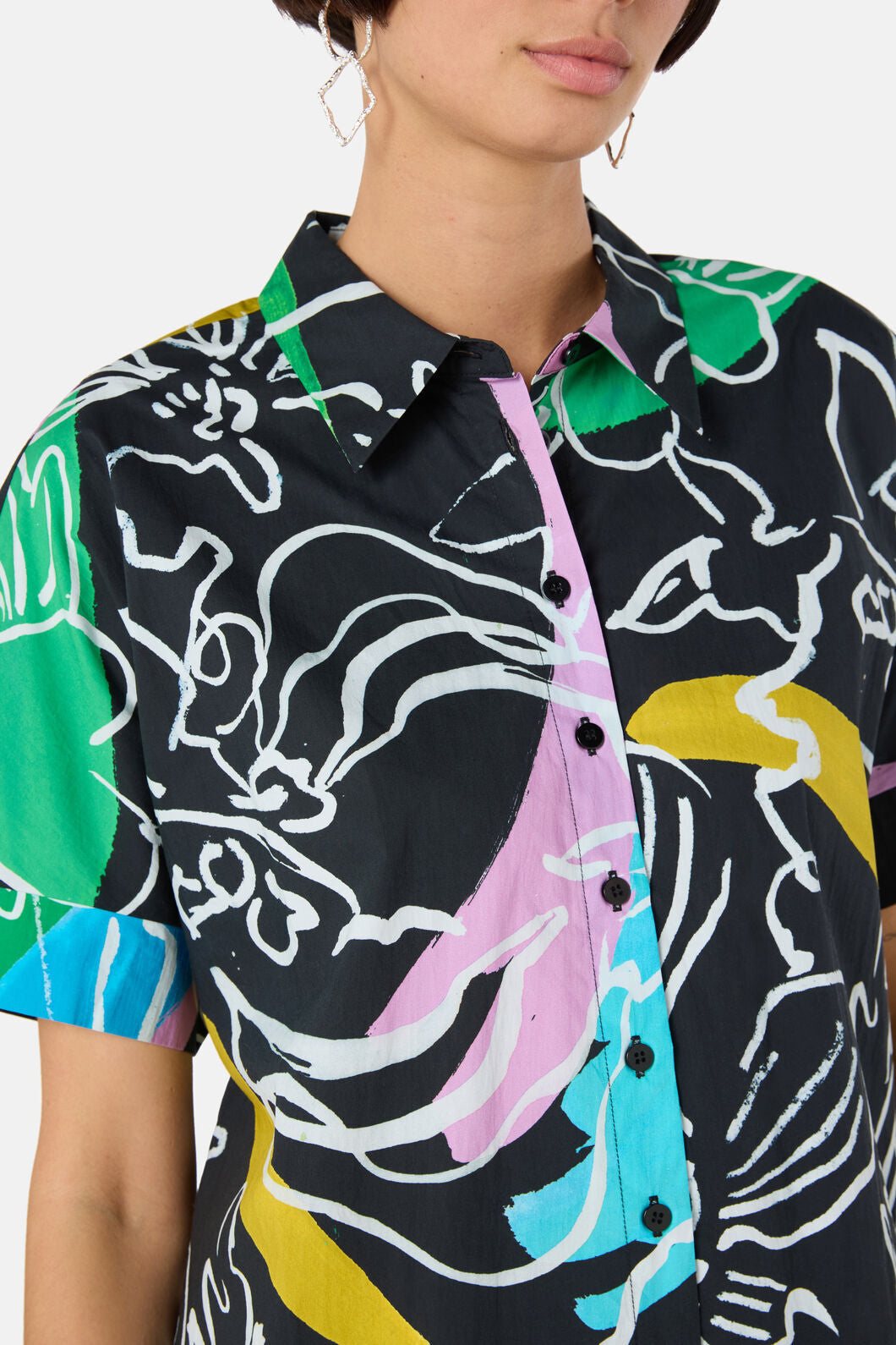 Gorman NZ - Linework Cotton Shirt Dress - print