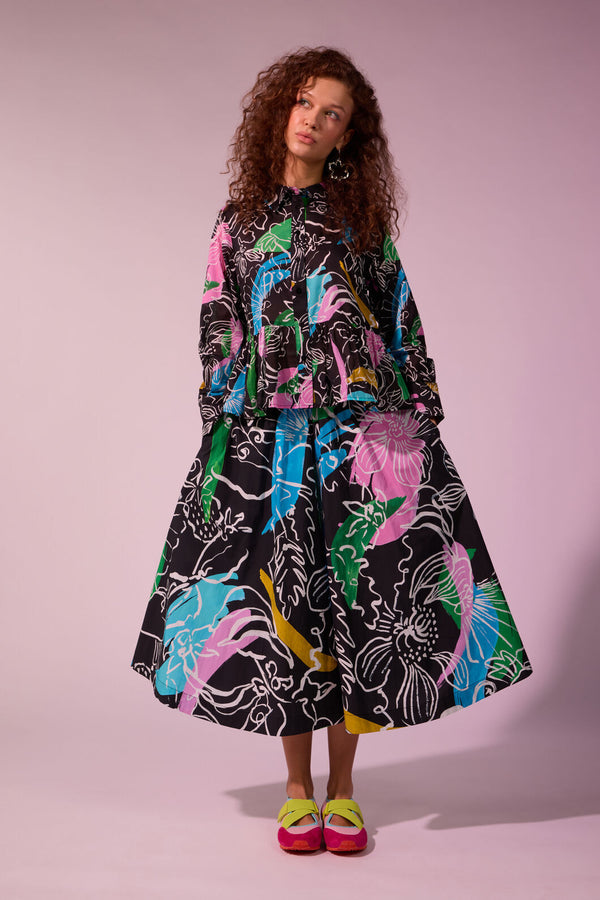 Gorman NZ - Linework Cotton Skort - print