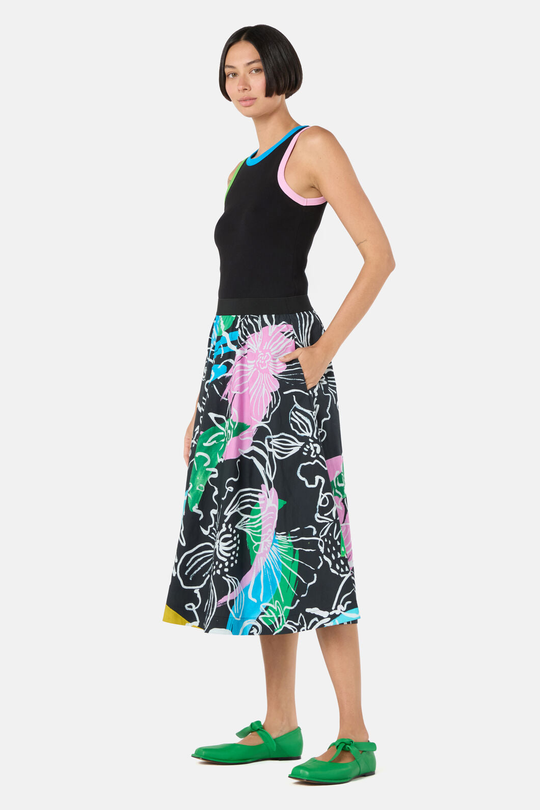 Gorman NZ - Linework Cotton Skort - print