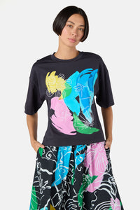 Gorman NZ - Linework EmbroideredRelaxedTee - black