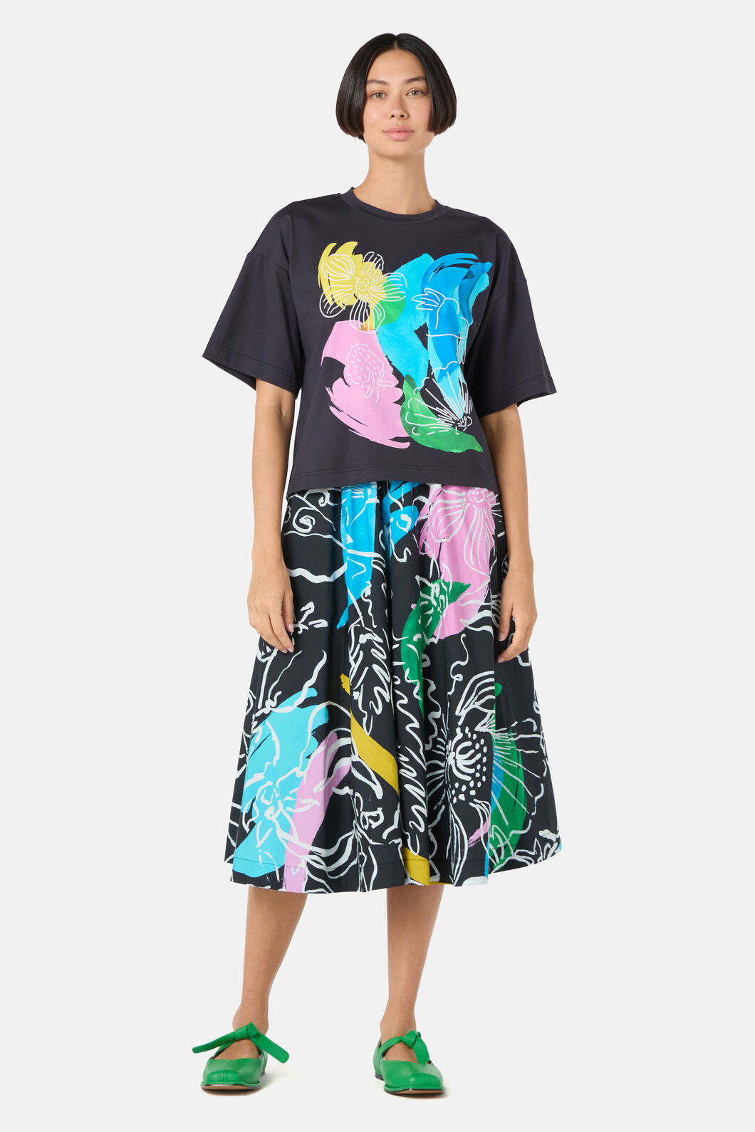 Gorman NZ - Linework EmbroideredRelaxedTee - black