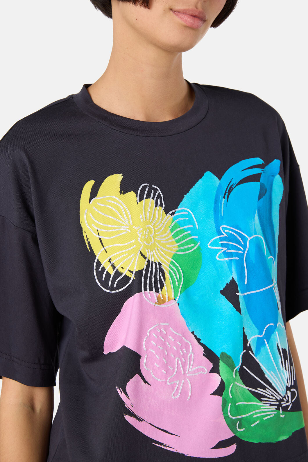 Gorman NZ - Linework EmbroideredRelaxedTee - black