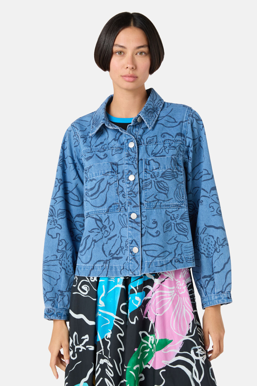 Gorman NZ - Linework Denim Jacket - print