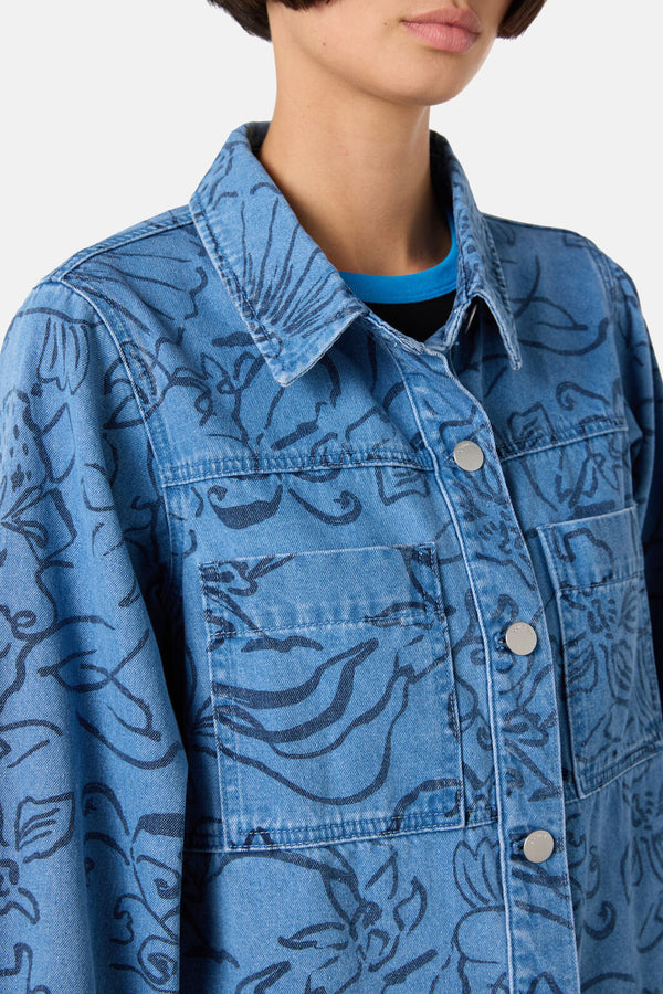 Gorman NZ - Linework Denim Jacket - print