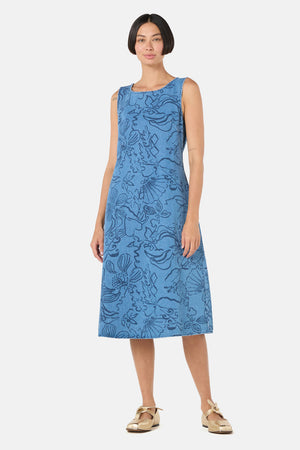 Gorman NZ - Linework Slip Denim Dress - print