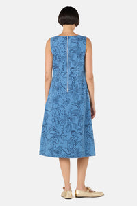 Gorman NZ - Linework Slip Denim Dress - print