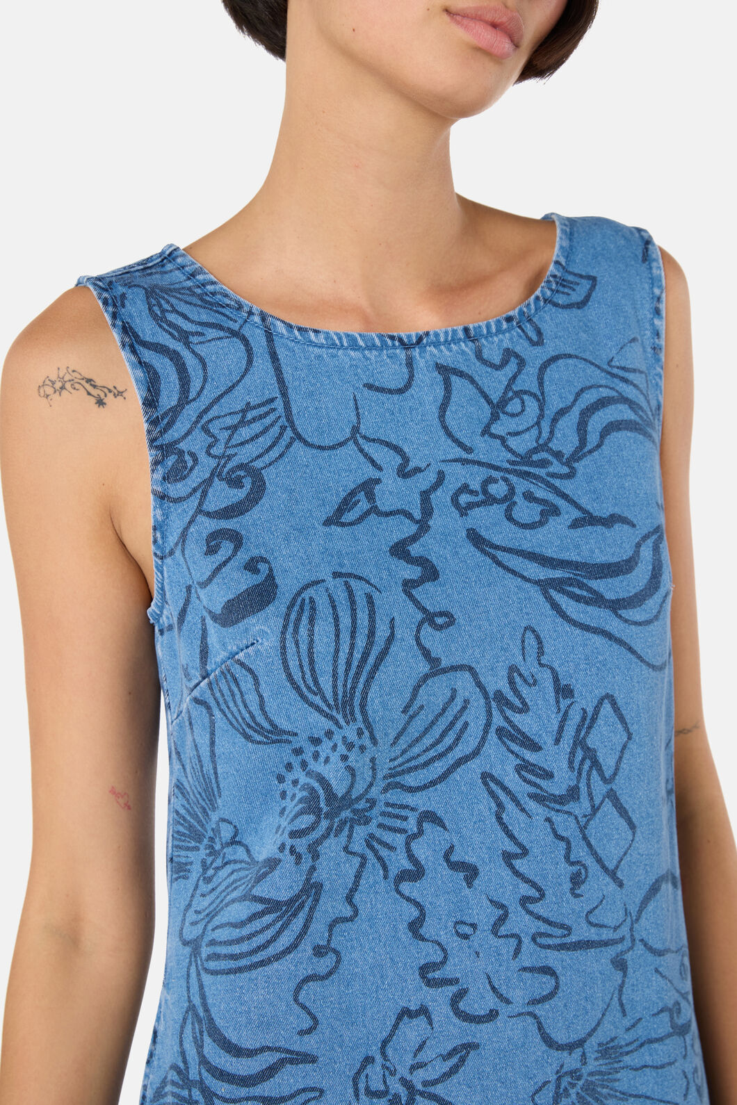 Gorman NZ - Linework Slip Denim Dress - print