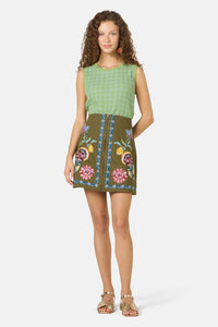 Gorman NZ - Floral Symphony Mini Skirt - khaki