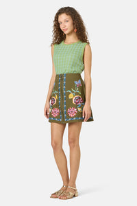 Gorman NZ - Floral Symphony Mini Skirt - khaki
