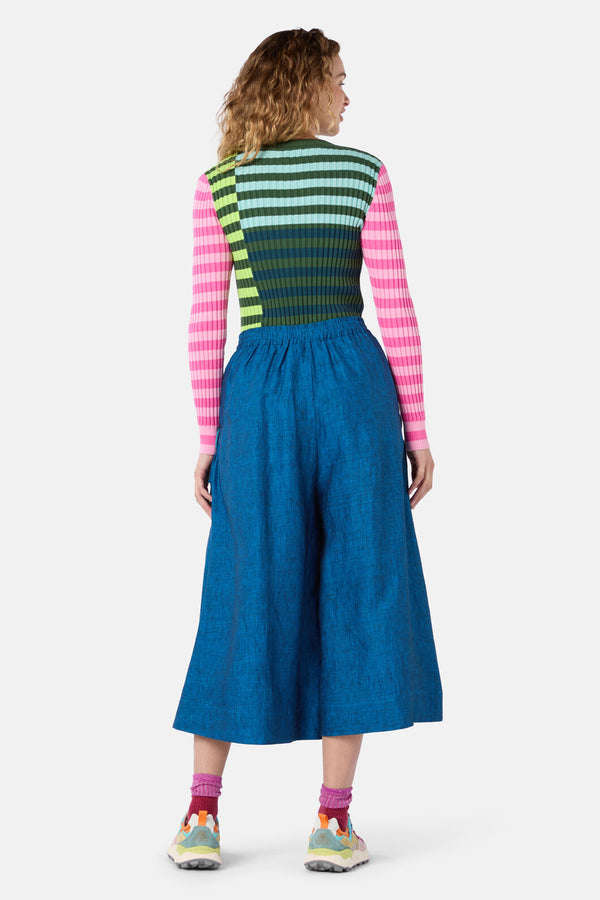 Gorman NZ - Side Knot Shot Linen Skort - navy