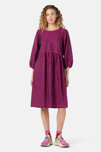 Gorman NZ - Top Stitch Shot Linen Dress - pink