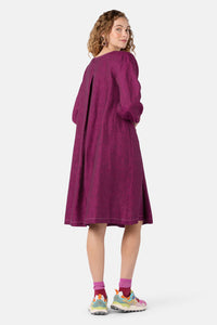 Gorman NZ - Top Stitch Shot Linen Dress - pink