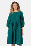 Gorman NZ - Top Stitch Shot Linen Dress - green