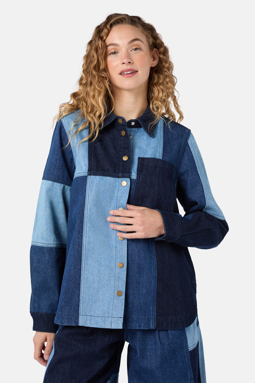 Gorman NZ - Puzzle Spliced Denim Shirt - denim