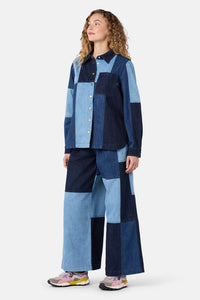 Gorman NZ - Puzzle Spliced Denim Shirt - denim