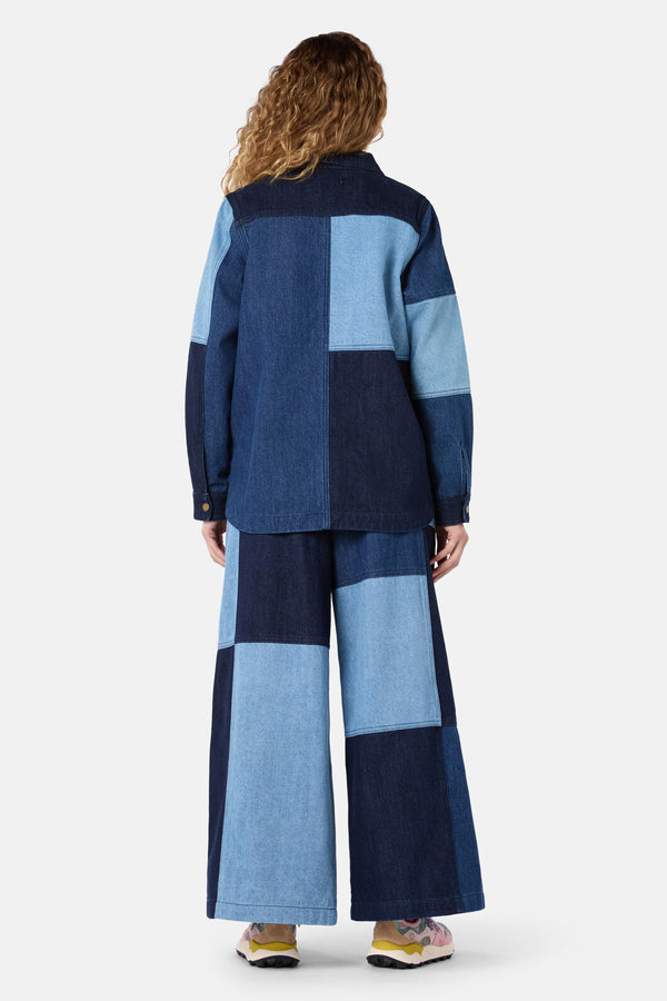 Gorman NZ - Puzzle Spliced Denim Shirt - denim