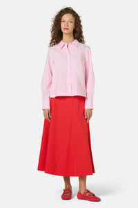 Gorman NZ - Juno Pleated Cotton Shirt - pink