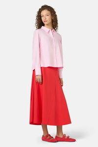 Gorman NZ - Juno Pleated Cotton Shirt - pink