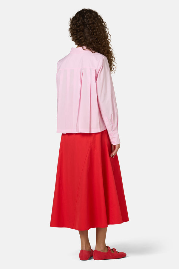 Gorman NZ - Juno Pleated Cotton Shirt - pink