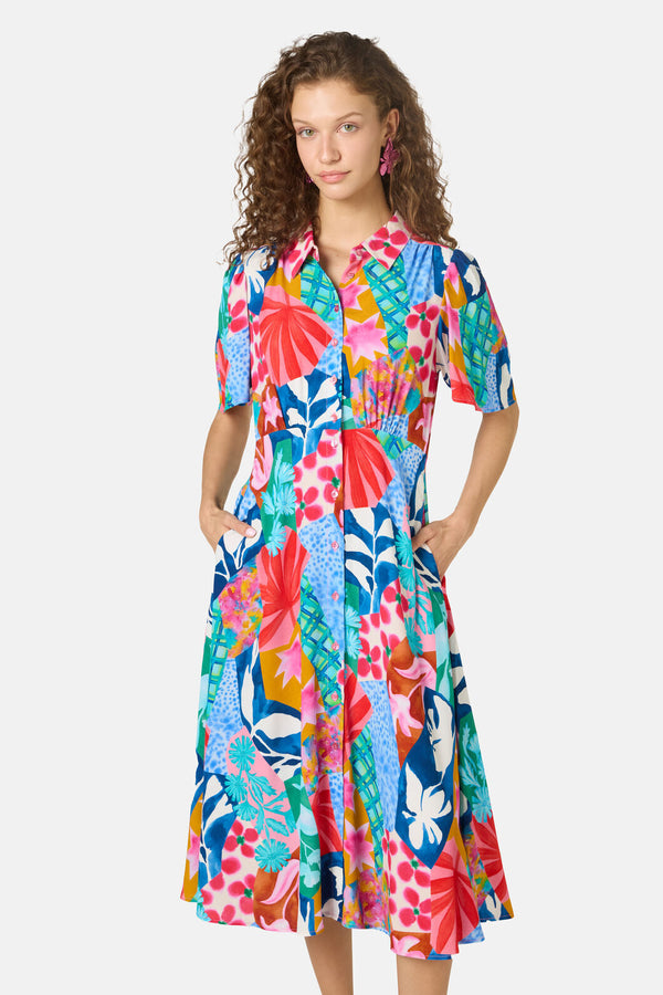 Gorman NZ - Montage Print Shirt Dress - print