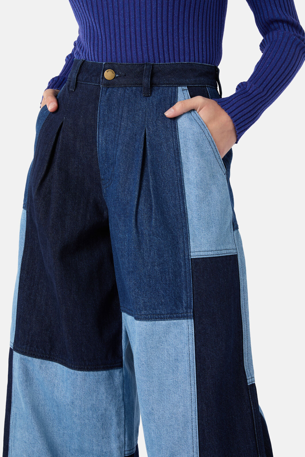 Gorman NZ - Puzzle Denim Spliced Skort - denim