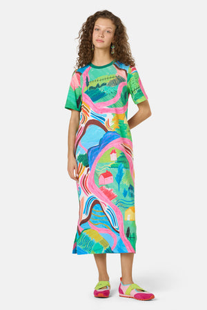 Gorman NZ - Mountain Magic Jersey Dress - print