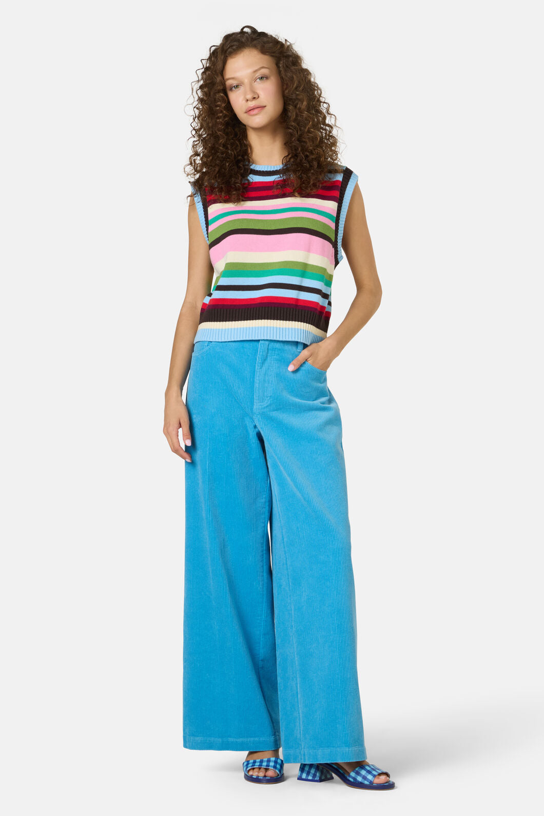 Gorman NZ - Rainbow Knit Vest - stripe
