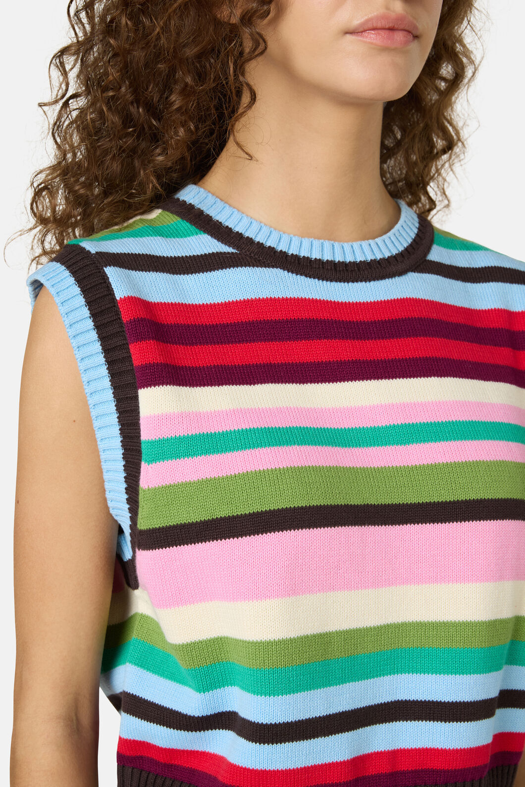 Gorman NZ - Rainbow Knit Vest - stripe