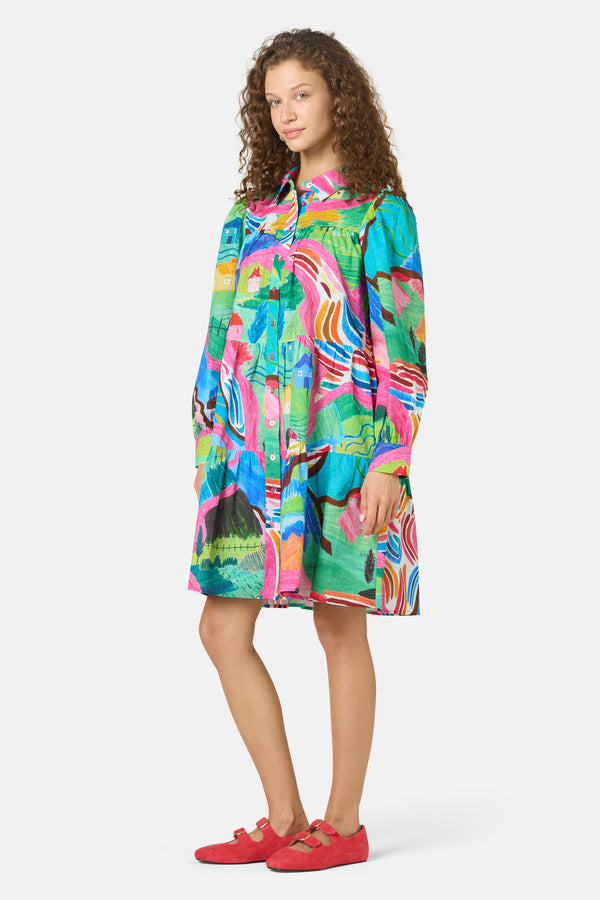 Gorman NZ - Mountain Magic Shirt Dress - print