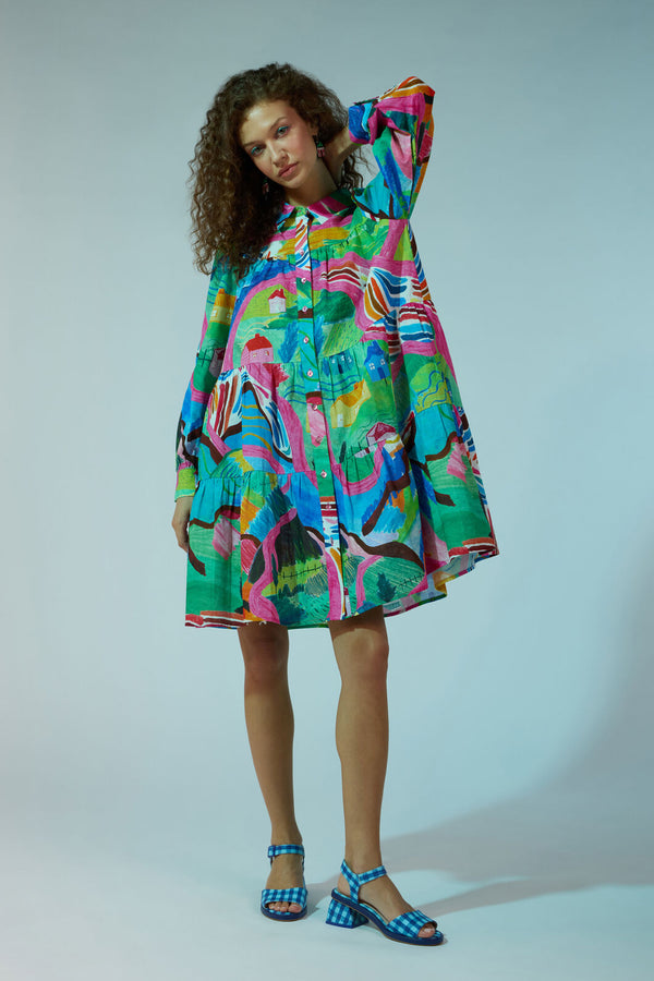 Gorman NZ - Mountain Magic Shirt Dress - print
