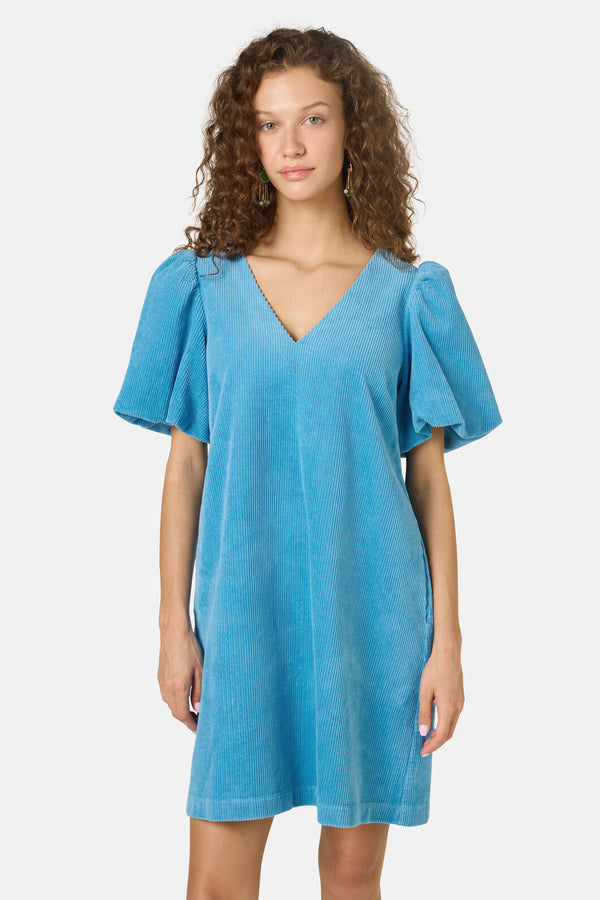 Gorman NZ - Tallulah Corduroy Smock Dress - light-blue