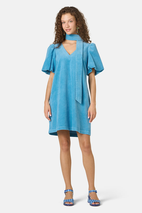 Gorman NZ - Tallulah Corduroy Smock Dress - light-blue