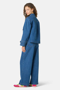 Gorman NZ - Margaux Cropped Denim Jacket - mid-blue
