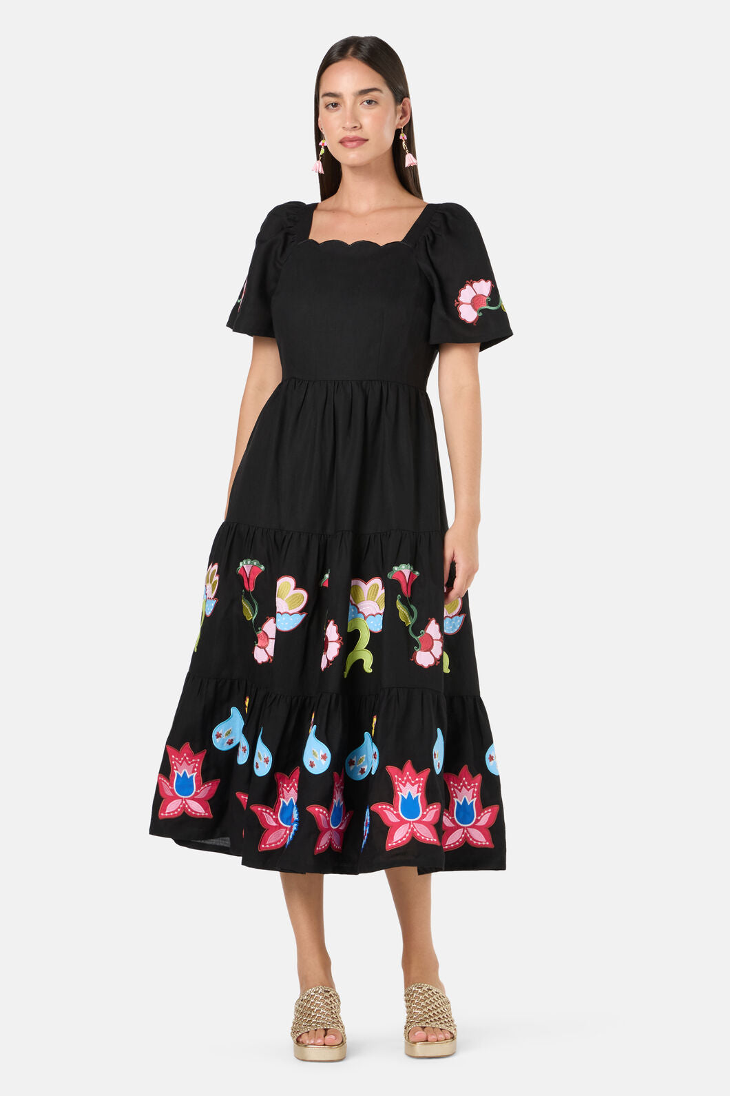 Gorman NZ - Paisley Parade Tiered Dress - black