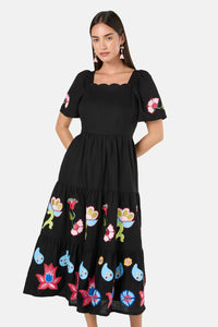 Gorman NZ - Paisley Parade Tiered Dress - black